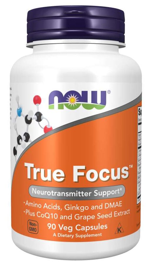 NOW True Focus 90 veg capsules - High-quality Gluten Free by NOW at 