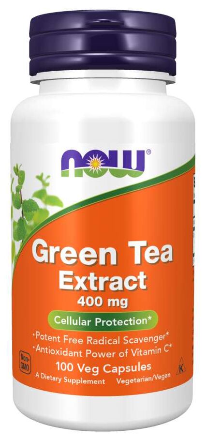 NOW Green Tea Extract 100 veg capsules - High-quality Diet and Weight Loss by NOW at 