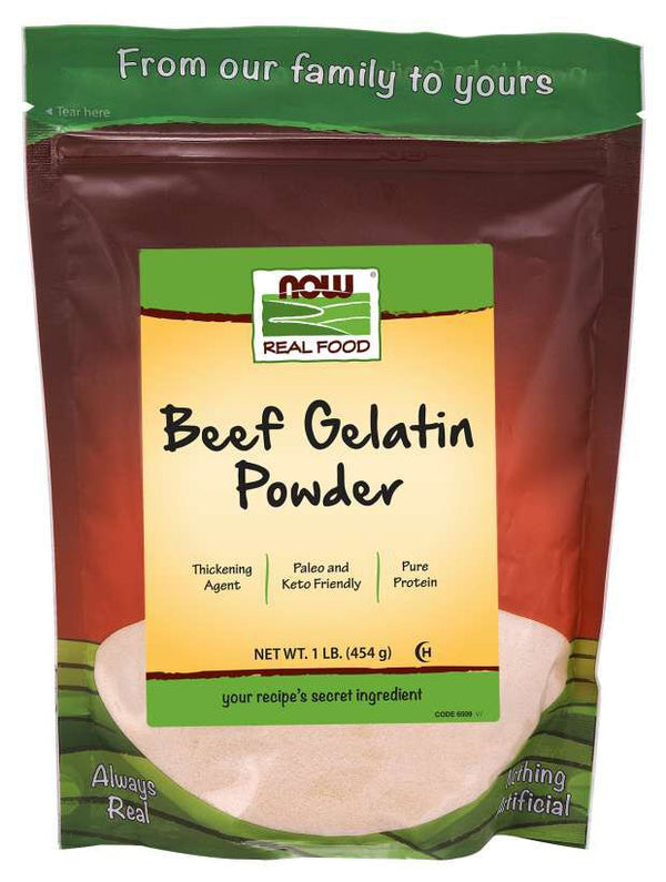 NOW Beef Gelatin Powder 1 lb. - High-quality Baking Products by NOW at 