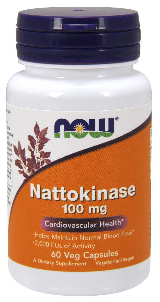 NOW Nattokinase 60 veg capsules - High-quality Herbs by NOW at 
