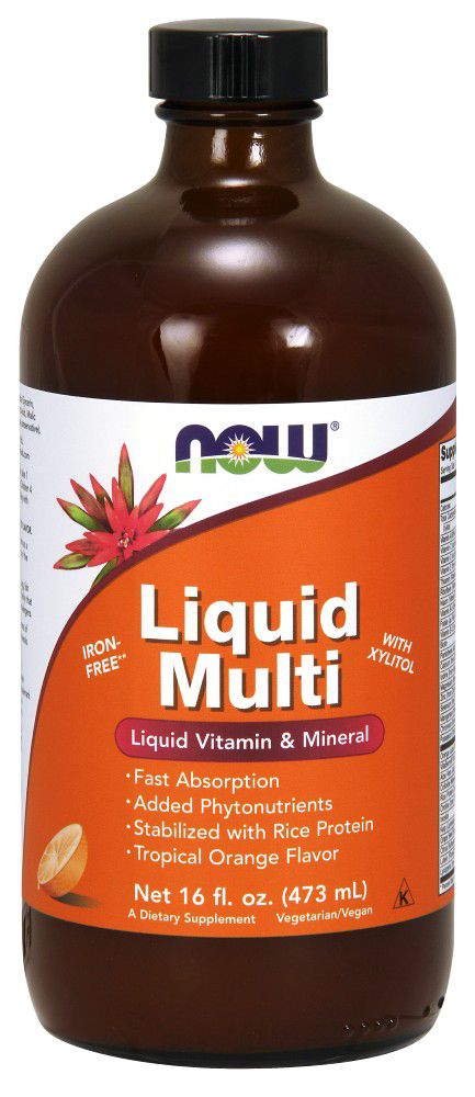 NOW Liquid Multi Vitamin & Mineral 16 fl oz - High-quality Vitamins by NOW at 