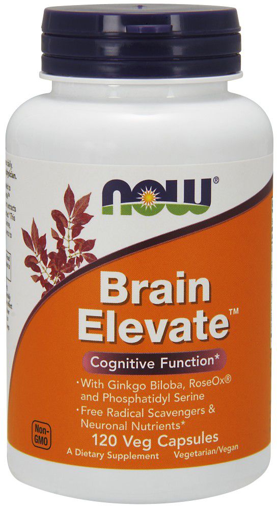 NOW Brain Elevate 120 veg capsules - High-quality Gluten Free by NOW at 