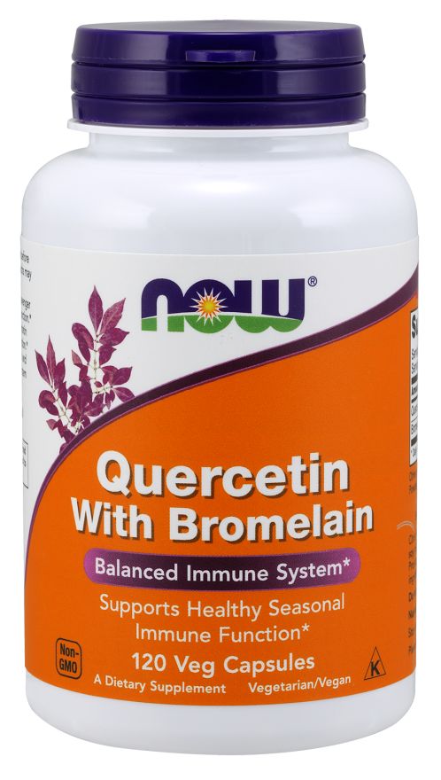 NOW Quercetin with Bromelain 120 veg capsules - High-quality Antioxidants by NOW at 