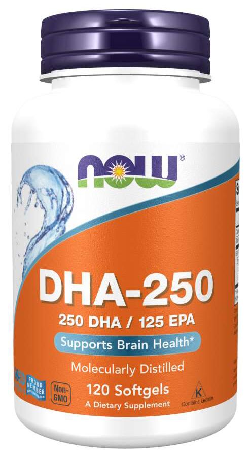 NOW DHA-250 120 softgels - High-quality Oils/EFAs by NOW at 