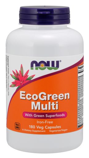 NOW Eco-Green Multi 180 veg capsules - High-quality Vitamins by NOW at 