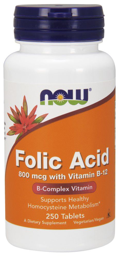 NOW Folic Acid 250 tablets - High-quality Vitamins by NOW at 