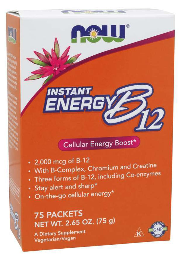 NOW Instant Energy B-12 75 packets - High-quality Vitamins by NOW at 