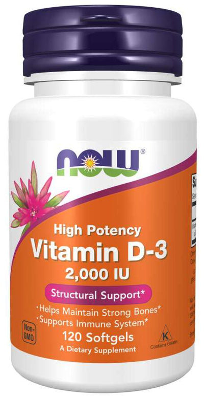 Vitamin D-3 (High Potency) Softgels by NOW Foods - High-quality Vitamin D by NOW Foods at 