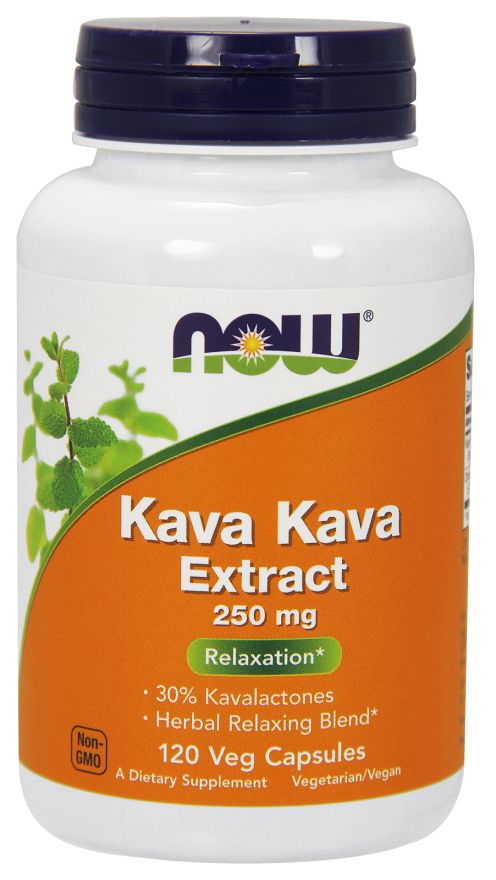 NOW Kava Kava Extract 120 veg capsules - High-quality Herbs by NOW at 