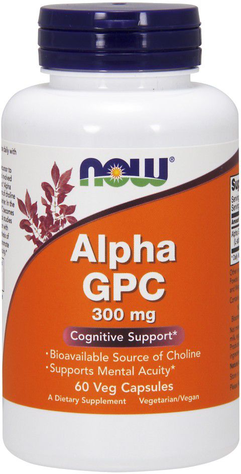 NOW Alpha GPC 60 veg capsules - High-quality Gluten Free by NOW at 