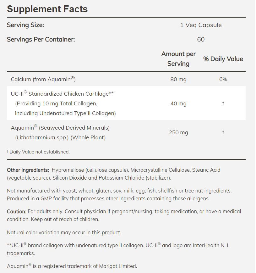NOW UC-II, Undenatured Type II Collagen 60 veg capsules - High-quality Gluten Free by NOW at 
