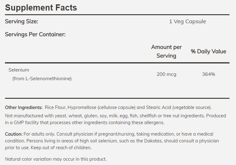 #Dosage_200 mcg, 90 veg capsules