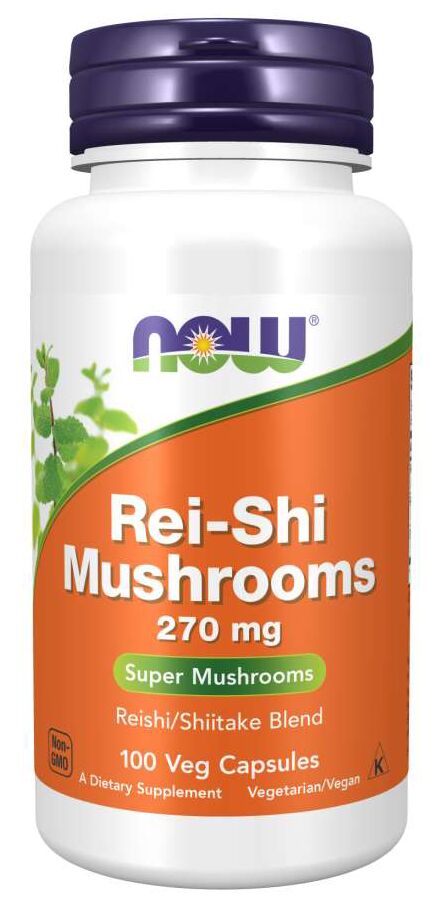 NOW Rei-Shi Mushrooms 100 veg capsules - High-quality Herbs by NOW at 