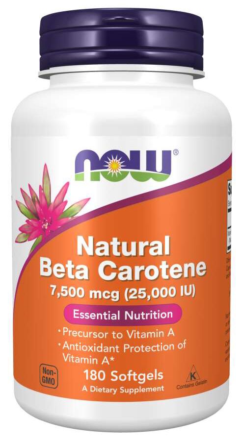 NOW Beta Carotene 180 softgels - High-quality Vitamins by NOW at 