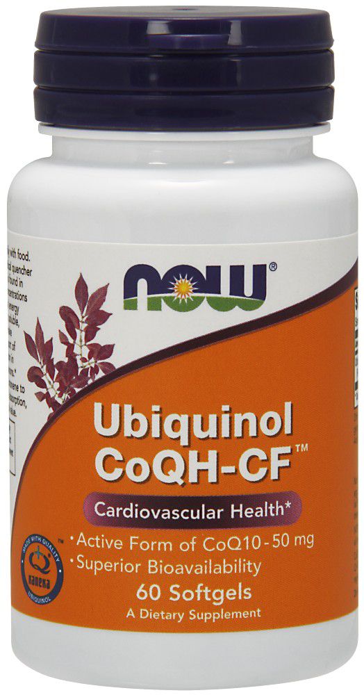 NOW Ubiquinol CoQH-CF 60 softgels - High-quality Vitamins by NOW at 
