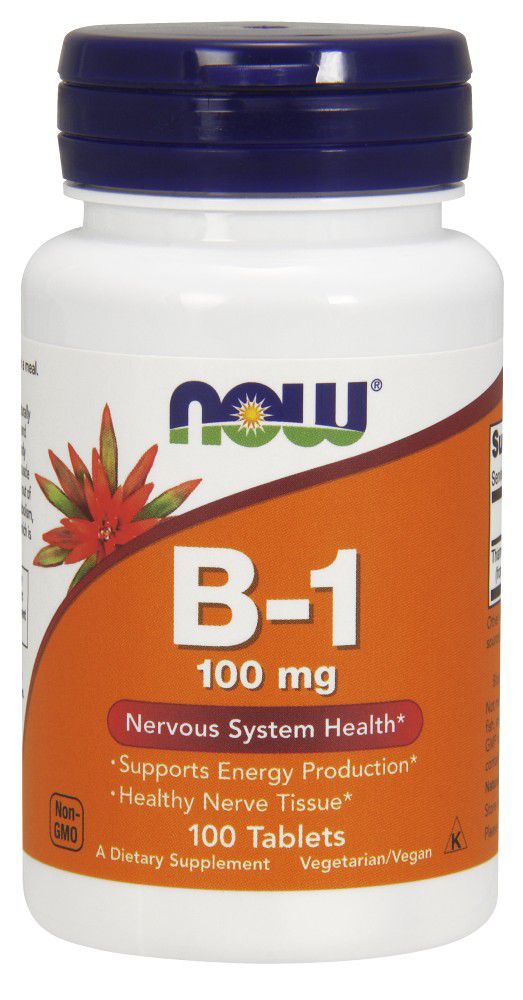 NOW B-1 100 tablets - High-quality Vitamins by NOW at 