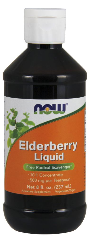 NOW Elderberry Liquid 8 fl oz - High-quality Gluten Free by NOW at 