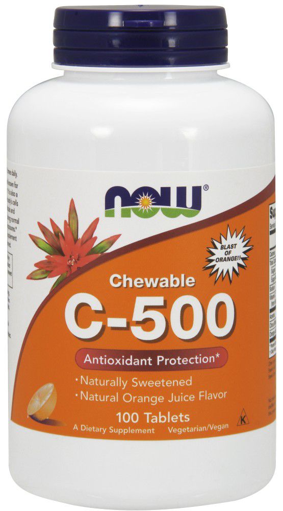 NOW C-500 Chewable 100 tablets - High-quality Vitamins by NOW at 