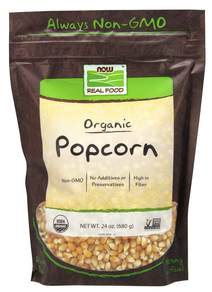 NOW Popcorn 24 oz (680 g) - High-quality Nuts, Seeds and Fruits by NOW at 