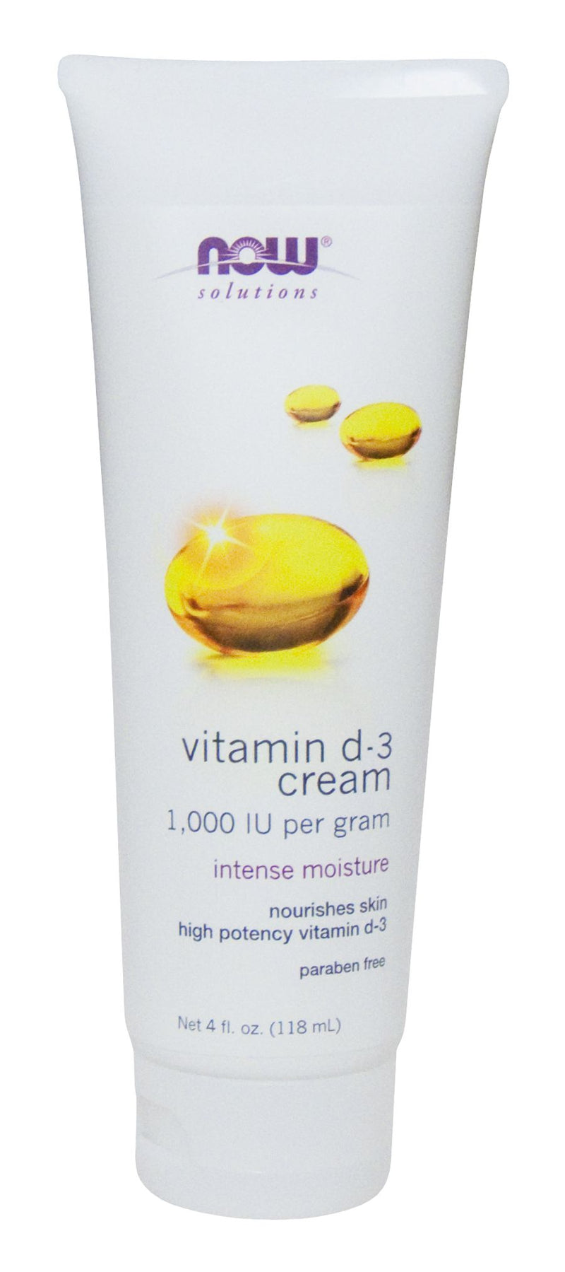 NOW Vitamin D-3 Cream 4 fl oz. - High-quality Beauty and Personal Care by NOW at 