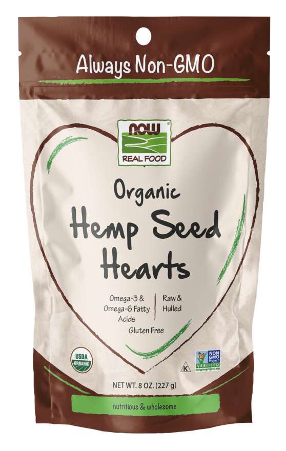 NOW Hemp Seed Hearts, Organic 8 oz. - High-quality Nuts, Seeds and Fruits by NOW at 