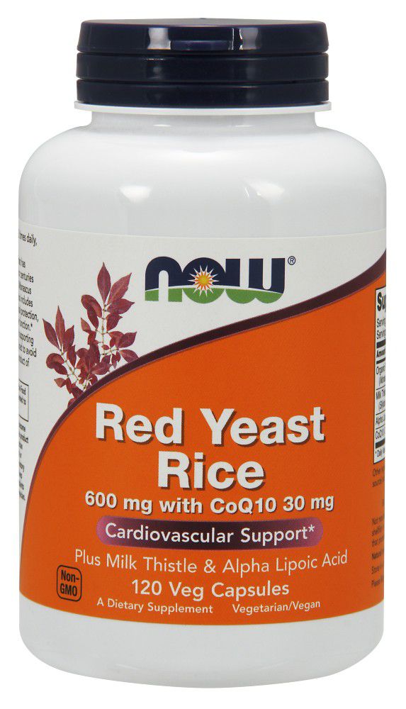 NOW Red Yeast Rice, 600 mg with CoQ10, 30 mg 120 veg capsules - High-quality Gluten Free by NOW at 