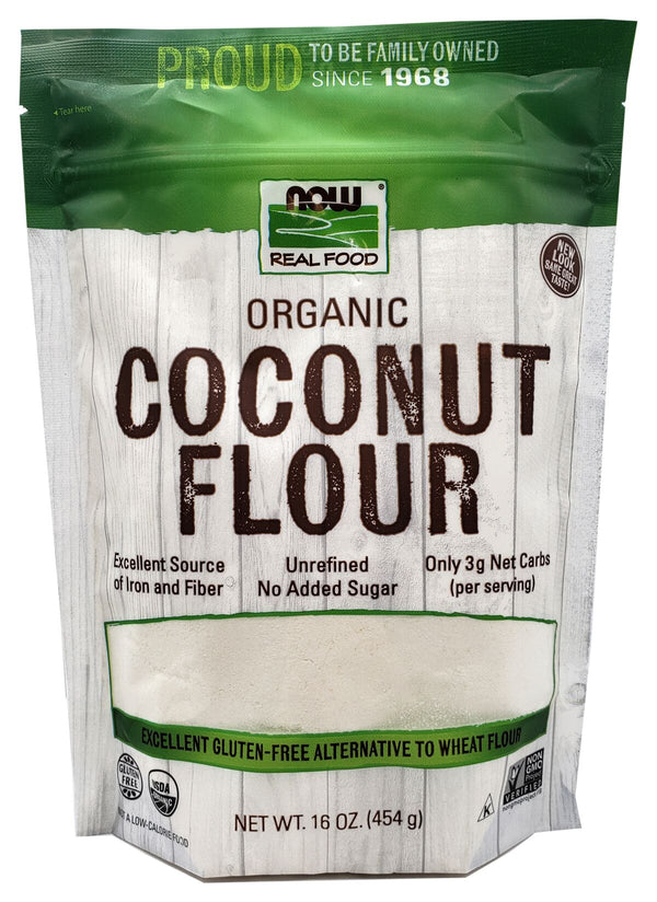 NOW Coconut Flour 16 oz. - High-quality Baking Products by NOW at 