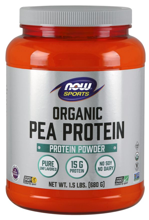 NOW Pea Protein, Organic 1.5 lb. - High-quality Protein by NOW at 