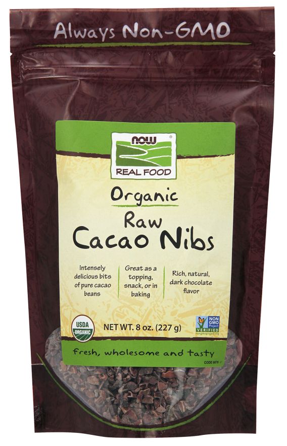NOW Cacao Nibs, Organic & Raw 8 oz. - High-quality Baking Products by NOW at 