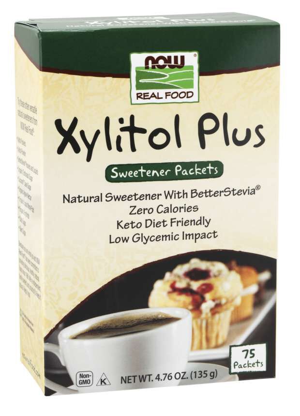NOW Xylitol Plus Sweetener Packets 75 packets - High-quality Gluten Free by NOW at 