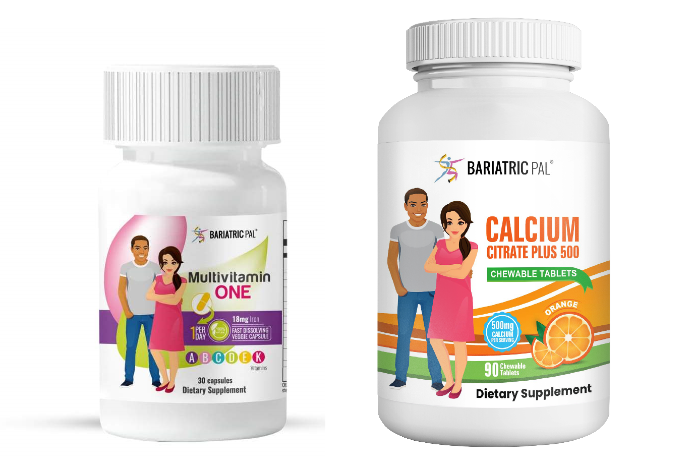 Gastric Band Complete Bariatric Vitamin Pack by BariatricPal - Capsules & Chewables