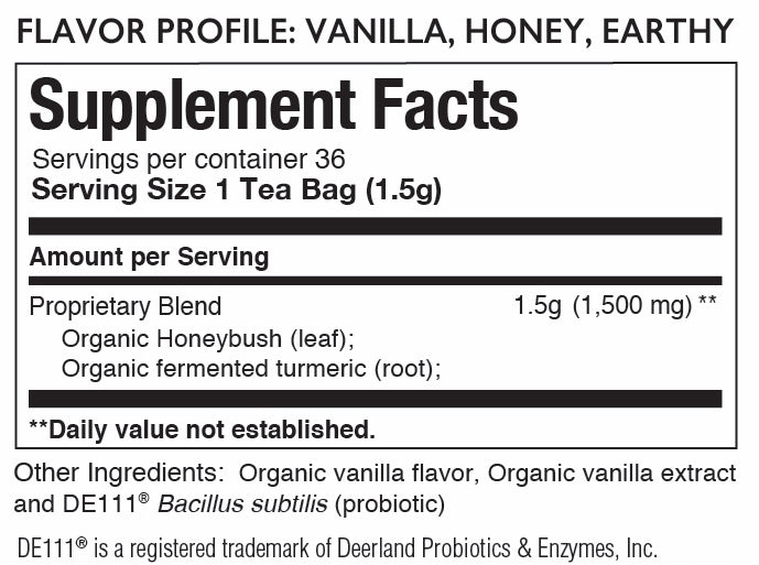 Organic Honeybush Vanilla Turmeric SuperDigest Tea® by The Republic Of Tea - Vanilla Honey Earthy - High-quality Tea by The Republic Of Tea at 