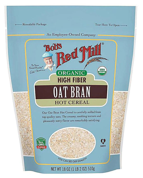 Bob's Red Mill Oat Bran Hot Cereal, Organic, High Fiber 18 oz. - High-quality Baking Products by Bob's Red Mill at 