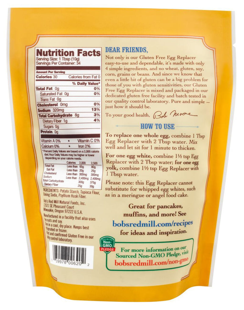Bob's Red Mill Egg Replacer 12 oz - High-quality Baking Products by Bob's Red Mill at 
