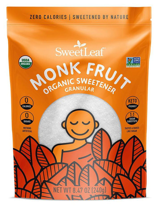 SweetLeaf Monk Fruit Sweetener Organic 8.47 oz - High-quality Kosher by SweetLeaf at 