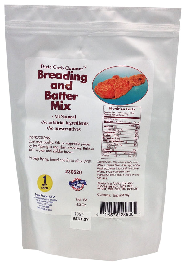Dixie USA Carb Counters Breading and Batter Mix 5.3 oz. - High-quality Baking Products by Dixie USA at 
