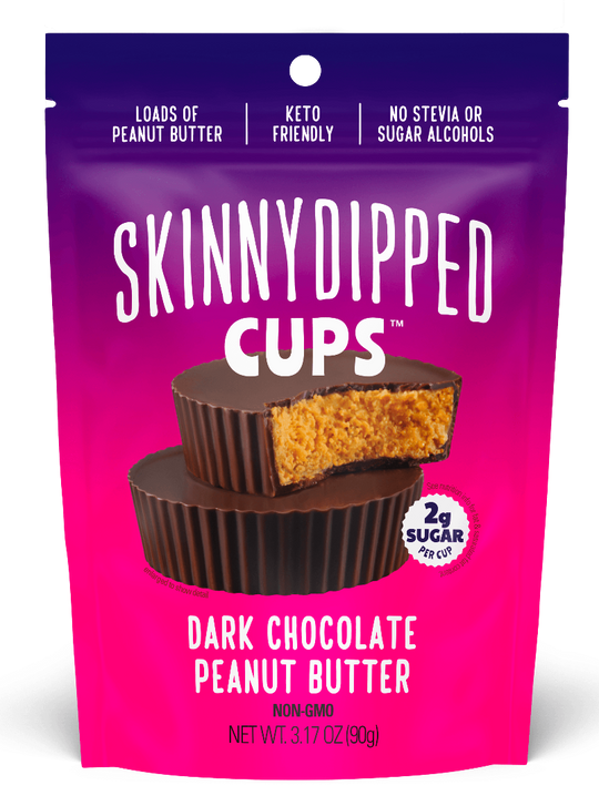 SkinnyDipped Cups - Dark Chocolate Peanut Butter - High-quality Candies by SkinnyDipped at 