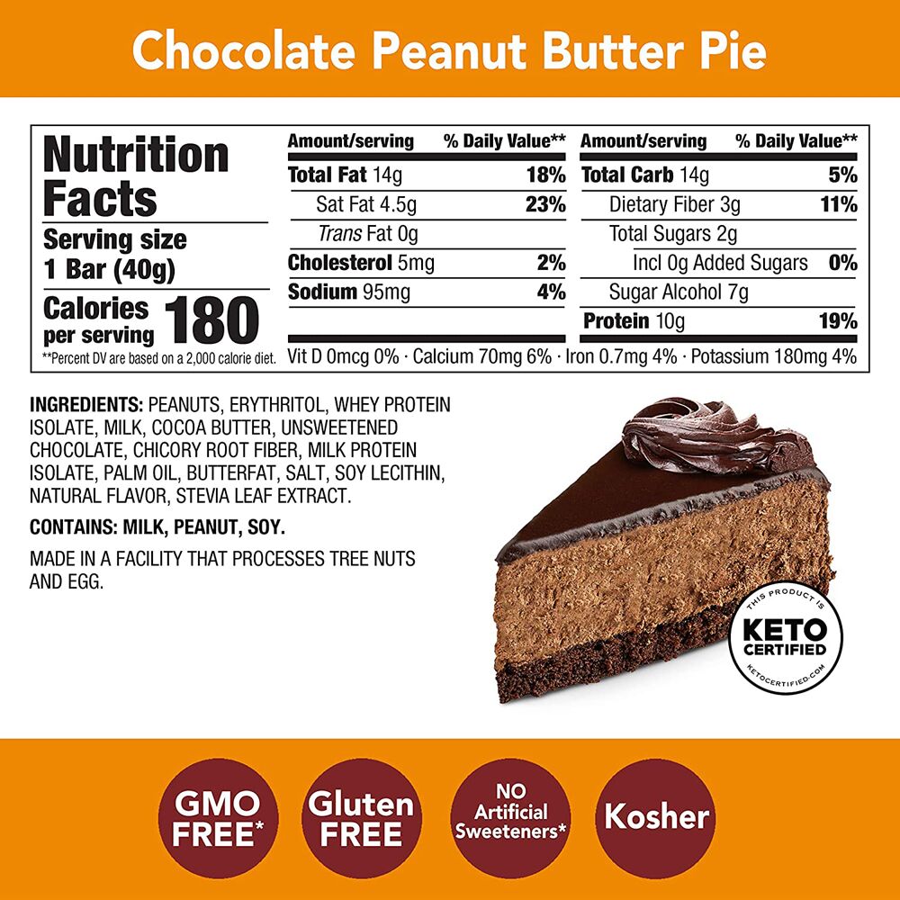 #Flavor_Chocolate Peanut Butter Pie #Size_10 bars