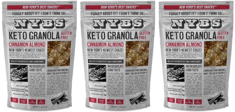 Keto Granola by NYBS - Cinnamon Almond - High-quality Granola by Gatherer's Granola at 