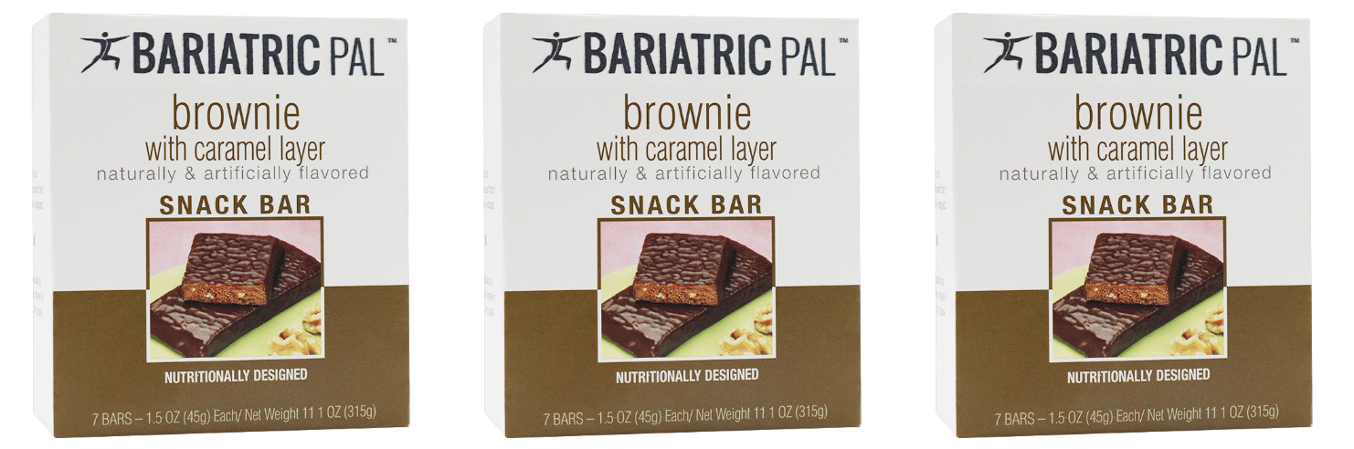 BariatricPal 10g Protein Snack Bars - Brownie with Caramel Layer - High-quality Protein Bars by BariatricPal at 