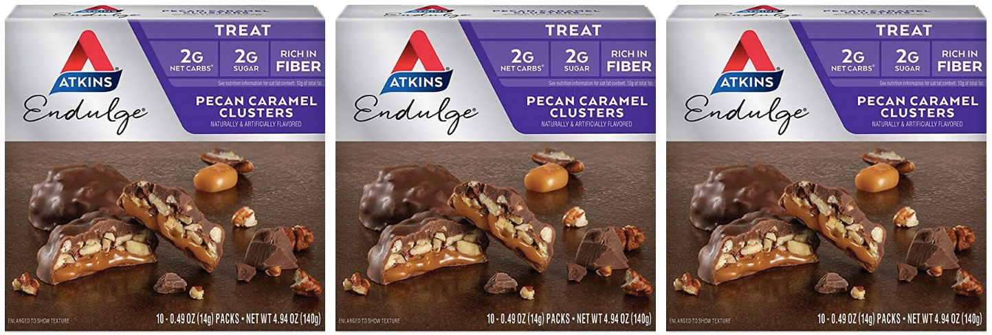 Atkins Nutritionals Endulge Pecan Caramel Clusters 10 packs by