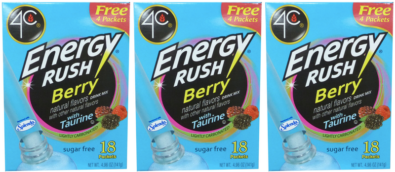 4C Sugar Free Energy Rush Drink Mix Sticks - High-quality Beverages by 4C at 