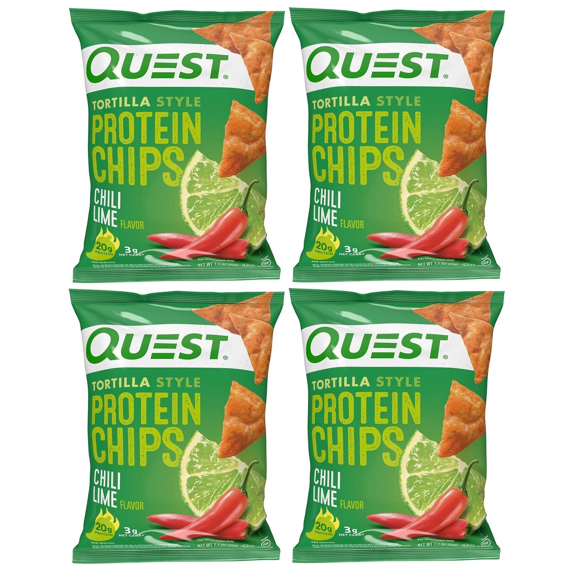 Quest Tortilla Style Protein Chips - Chili Lime - High-quality Protein Chips by Quest Nutrition at 