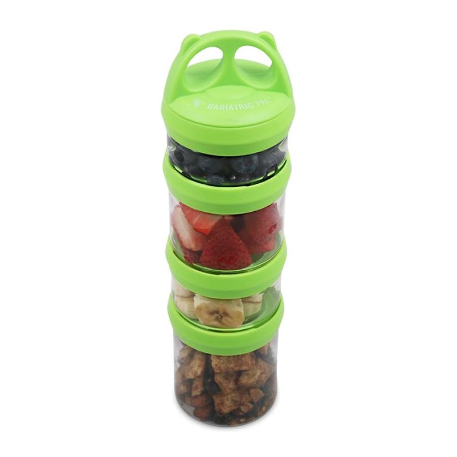 4 Compartment Twist Lock, Stackable, Leak-Proof, Food Storage, Snack Jars & Portion Control Lunch Box by BariatricPal - High-quality Lunch Box by BariatricPal at 