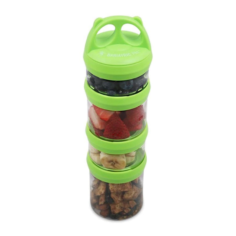 4 Compartment Detachable, Stackable, and Portion Controlled Food & Powder  Storage Containers by BariatricPal