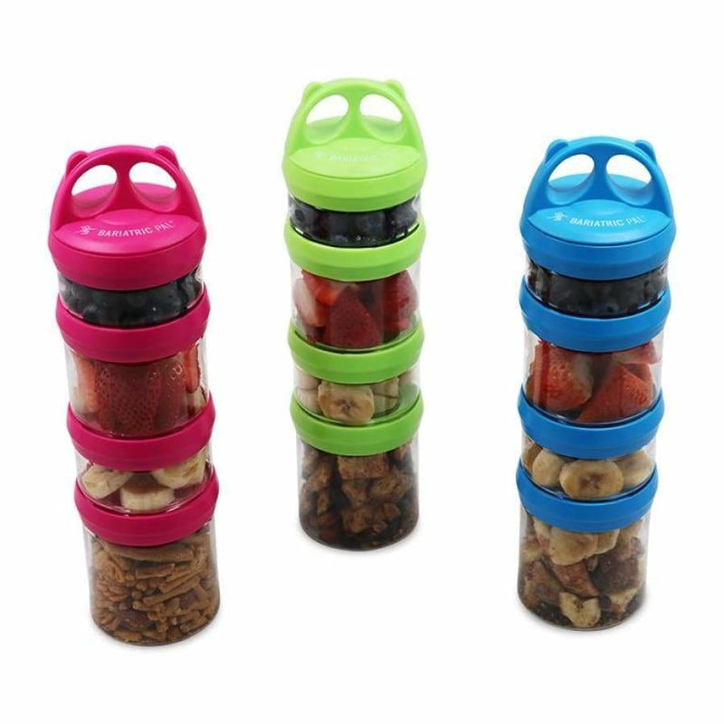 4 Compartment Twist Lock, Stackable, Leak-Proof, Food Storage, Snack Jars & Portion Control Lunch Box by BariatricPal - High-quality Lunch Box by BariatricPal at 