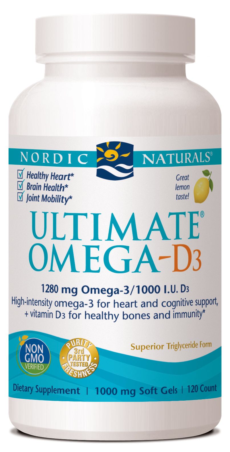 Nordic Naturals Ultimate Omega-D3 120 softgels - High-quality Oils/EFAs by Nordic Naturals at 