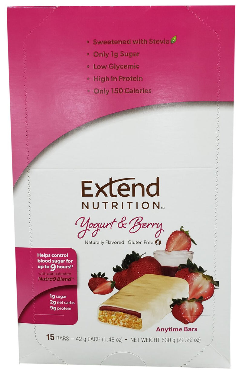 Extend Nutrition Anytime Bars - Stevia Sweetened