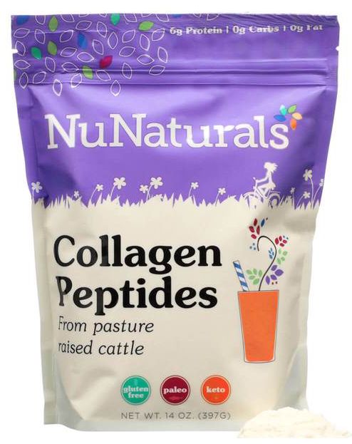 NuNaturals Collagen Peptides 14 oz - High-quality Protein by NuNaturals at 
