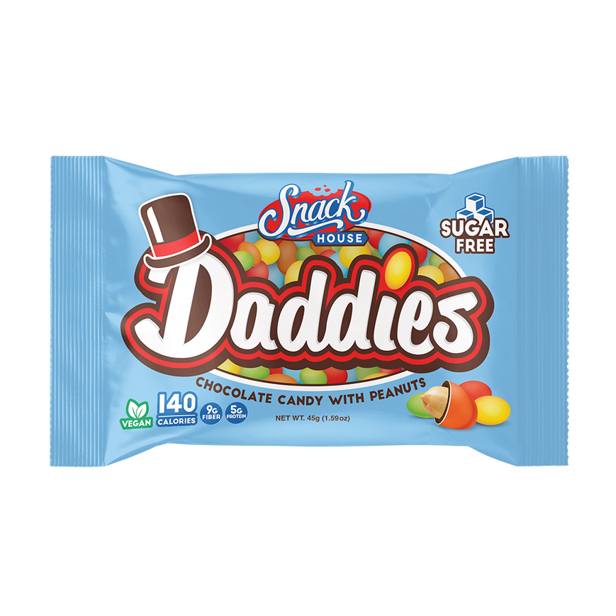 Snack House Daddies Sugar Free Chocolate Candy with Peanuts, 45g(1.59 oz) bag